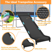 ROMUCHE Trampoline Slide Ladder with Buffer Region, Reinforced Handles, Galvanized Steel Frame, Nylon Surface, 60in x 20in