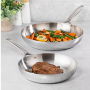 Gotham Steel 69466946 10-Piece Stainless Tri-Ply Cookware Set with Cookware Pad Protectors, Gray