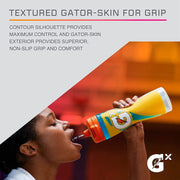 Gatorade GX Refillable Water Bottle, Marble White, 30 oz, BPA-Free Plastic, Flip Top Lid with High-Flow Valve, 87412436