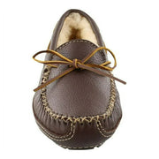 Minnetonka 3752 Men's Sheepskin Lined Moose Slipper Chocolate Moosehide 12