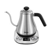Mecity LCD Display 1200W Quick Heating Electric Kettle, Silver - BPA Free Plastic