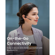 Shokz OpenComm2 Open-Ear Bone Conduction Headphones, Wireless Bluetooth Computer Headsets with Noise Canceling Mic and Mute Botton for Work, Call, Meeting, 16 Hours Talk Time for Mobile & PC