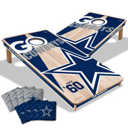 YouTheFan Dallas Cowboys 2x4 Cornhole Game, Officially Licensed NFL Tailgating Toss Game with Wood Boards and 8 Team Bags, 24 in x 48 in, 4606995