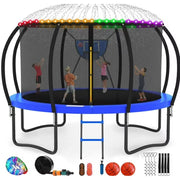 GVDV 14 Outdoor Recreational Trampoline Backyard Pumpkin Trampoline for Kids & Adults