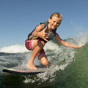 Hyperlite Gromcast Kids Wakesurf Board, 3.9 ft, Pink Check, Lightweight Biolite 3 Core, Durable Layered Fiberglass Construction