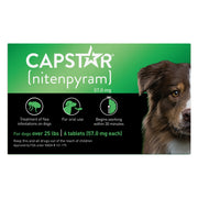 CAPSTAR CA4925Y07AMZ1 Fast-Acting Oral Flea Treatment for Large Dogs (25.1-125 lbs), 6 Doses, 57 mg