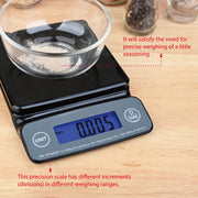Mainstays EK3840HWM 6LB High Precision Digital Kitchen Scale with Blue Backlit, Black