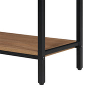 Mainstays MS1525004710001  5-Shelf Metal and Wood Open Bookcase with Arch-Style Top, Warm Walnut Finish