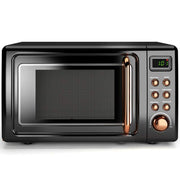 Costway BXDG353GD 0.7Cu.ft Retro Countertop Microwave Oven 700W LED Display Glass Turntable