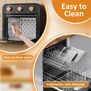 TINANA 5-in-1 Air Fryer Toaster Oven Countertop, 1300W, 17 Qt, Stainless Steel, 4-Slice Capacity