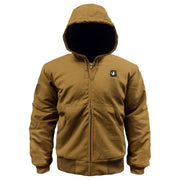 ActionHeat AH-WJKT-5V-K-XL 5V Battery Cordless Heavy-Duty Heated Work Jacket for Men - Khaki - XL