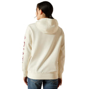 Ariat Rebar Graphic Hoodie for Women, Water-Repellent 10 oz Fleece, Vanilla Ice Orchid Haze, Long Sleeve, 2XL, 10071245