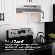 Broan-NuTone F4036SF Inch Fingerprint Resistant Convertible Under-Cabinet, 230 Max Blower CFM, 36