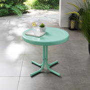 Crosley Griffith Outdoor Metal Side Table - Aqua Gloss