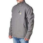 Carhartt Crowley Men's Softshell Jacket, Large Tall, Charcoal, Nylon/Spandex Blend, Water Repellent, Wind Resistant, 102199-022