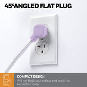 Honeywell HW-PSFB2-579W 9-Outlet Power Strip, 2-in-1 Surge Protector with 6 Angled AC Outlets, 3 AC Outlets, USB-A and Fast-Charging USB-C Ports, Pink