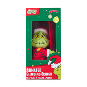 Mr Christmas Grinch 17 Inch Animated Tabletop Climber with LED Lights and Christmas Carols, Green and Red