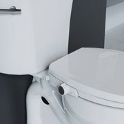 Mainstays BP669TB Round Non-Electric Bidet Toilet Seat with Dual Self-Cleaning Nozzles, Daisy White