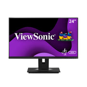 ViewSonic VG2448A 24 Inch IPS LCD Computer Monitor, Full HD 1080p, Ultra-Thin Bezels, Advanced Ergonomic Stand, HDMI DisplayPort USB VGA, Black