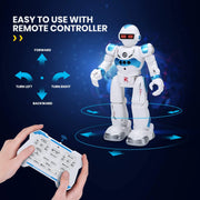 Babyltrl Smart Robot Toys with Remote Control for Kids, Programmable Educational Robot Toy with Gesture Control with 6 Floors for Boys and Girls Over 3 Years Old, Blue