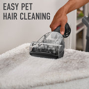 Hoover Rewind Pet Bagless Upright Vacuum Cleaner, Automatic Cord Rewind, Turbo Tool for Pet Hair, Multi-Surface Cleaning, Gray and Red, UH77410V