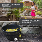HydroTech FlatJacket 5/8 in. Dia x 100 ft. Flexible Garden Hose, Ultra-Lightweight, Patented Force-Control Technology, Yellow, 5617C3