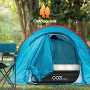 Tzumi 30409SC Cozi King Size Air Mattress, 13 in Thick, Built-In Pump, Soft Flocked PVC Top