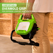 Greenworks Pro 80V 2500-Lumen LED Work Light, Hybrid AC/DC Power, 360 Adjustable Head, Lightweight with Hanging Hook, Tool Only