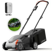 Litheli 20V Cordless Electric Lawn Mower, 14-Inch Cutting Width, Brushless Motor, 5-Position Height Adjustment, 5.0Ah Battery