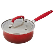 The Pioneer Woman 25 Piece Ceramic Nonstick Aluminum Easy Clean Cookware Set, Ombre Red