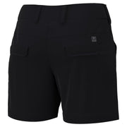 Huk Next Level Knit-Waist Shorts for Ladies - Black - M