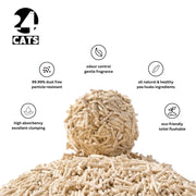 24 CATS TOFUCB3 Odor Control & Dust-Free Bamboo Carbon Tofu Cat Litter, 6.6lbs Bag