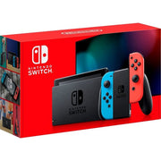 Nintendo HADSKABAA Switch Console with Neon Blue & Red Joy-Con.