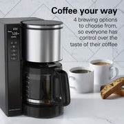 Hamilton Beach 46221 Premium Flavor Coffee Maker, 12 Cup Capacity, Black and Stainless Steel