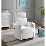 Soho Baby 81624424 Nottingham Manual Upholstered Glider Recliner Rocking Chair, Plush White