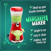 Nostalgia Margarita Maker, Aqua, 64-Ounce Capacity, 200W Motor, 3 Blending Speeds, Stainless Steel Blade, NMSB64AQ