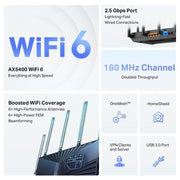 TP-Link ARCHER AX5400 PRO Archer AX5400 Pro Dual-Band Wi-Fi 6 Router - Black