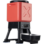 Molly&Cody 14L Automatic Dog Feeder for Large Breed, Extra Large Capacity, Anti-Blockage, Timed Food Dispenser, Dual Power Supply, Stainless Steel Elevated Bowl, Orange, FT-11