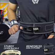 RadUltimate Belt for Weightlifting and Deadlifts Adjustable Lever Buckle Weightlifting Belt (Jet Black, XL)