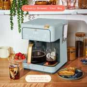 Made By Gather 29450 Beautiful Programmable 12-Cup & Single-Serve Multi-Brew Coffee Maker, Hydrangea by Drew Barrymore