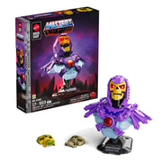 Mattel Brick Shop Masters of the Universe Skeletor Bust Collector Building Set, 503 Pieces, Light Effect, Customizable Expressions, Display Base, JNH52