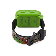 PlayZoom Kids Holographic Silicone Smartwatch with Swivel Camera, 30 STEM Games, Music Player, Earbuds Set, 42mm, Green Dinosaur