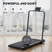 EDX Walking Pad Treadmill, Compact Foldable Electric Exercise Treadmill, 3.0 HP Motor, 198 Lb Capacity, Black