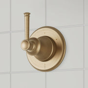Signature Hardware Beasley Six Function Shower Diverter Valve Trim, Single Handle Lever, Aged Brass, SHBE90052AGBR