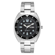 Armitron Men's Stainless Steel Countertop Watch with Black Dial and Adjustable Bracelet 20/5584BKSVWM