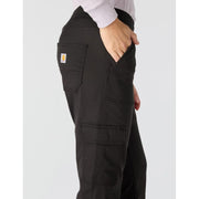 Carhartt Women's Tencel Fiber Series Relaxed Fit Twill Jogger, Black, Large, Tapered Leg, Drawstring Waistband, 106522