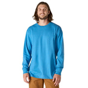 Carhartt Loose-Fit Heavyweight Logo Sleeve Graphic Long-Sleeve T-Shirt - Horizon Blue Heather - L