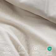 Regency Heights Queen Comforter Set, Boho Pinch Pleat Stitching, Soft Washed Microfiber, Premium Polyester Fill, Neutral