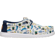 Heydude Men's Wally Fish Lure Funk Saltwater Casual Shoes, Breathable Textile Upper, Lightweight Rubber Outsole, Elastic Laces, Removable Foam Insole