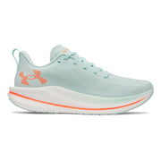 Under Armour Velociti SPD Running Shoes for Women, Lightweight Elastic Leno Upper, High Energy Return Foam Midsole, Durable Rubber Outsole, 8mm Drop, Pastel Blue Orange, 40.5